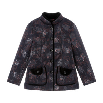 The elderly cotton coat thick grandma's winter dress with cotton jacket plus velvet
