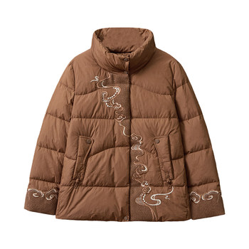 
New Chinese style mother's winter windproof stand collar down jacket