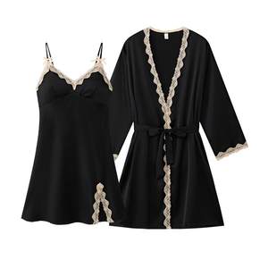 吊带睡衣女款2026新款秋款冰丝性感带胸垫法式睡裙高级感睡袍夏季