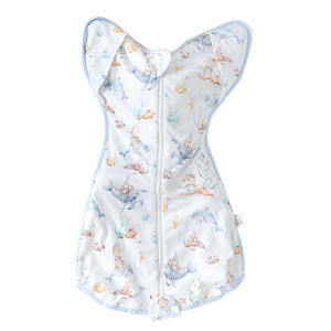 
Jingqi Newborn Baby Surrender Anti-jump Sleeping Bag Summer Baby Artifact All Seasons Pure Cotton Anti-Kick Quilt