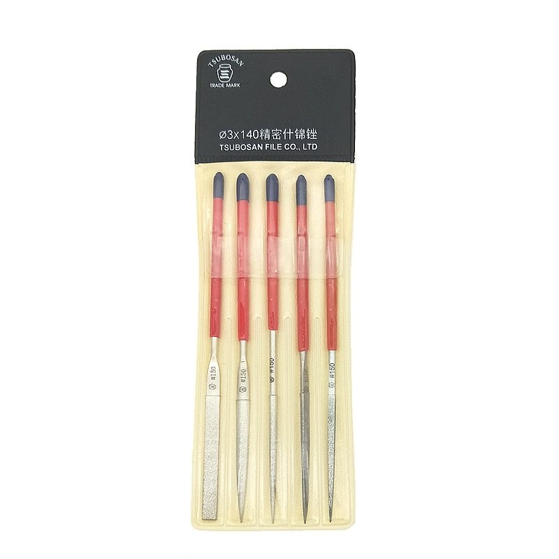 Pot Three Diamond File Set - 5pc Precision Alloy File Set
