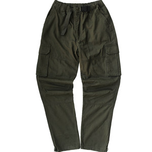 Spring and summer thin pocket multi -pocket outdoor straight pants loose multifunctional casual pants sports worker dress men's long pants men
