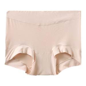 
American standard new product 100% mulberry silk crotch silk underwear for women solid color mid-waist simple sexy markless boxer underwear