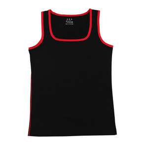 Pure cotton square lead men's vest exercise fitness split -thin black vest men in summer two tendon skirt