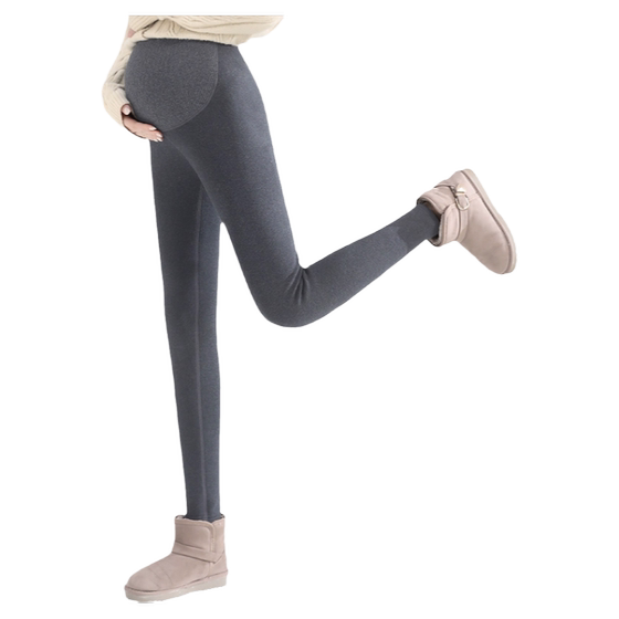 
Pregnant women's leggings, spring and autumn outer wear, pure cotton and velvet, thickening, not tight on the belly, small people, not falling out of gear, winter cotton pants for women