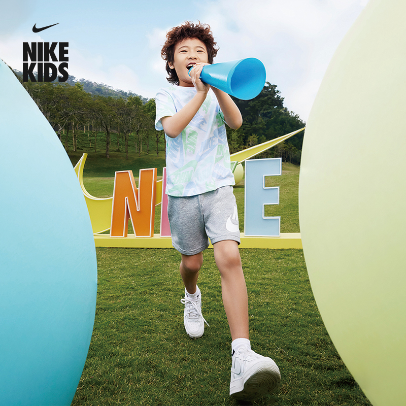 Nike耐克官方男童幼童T恤和短裤套装夏季法式毛圈柔软舒适DM3773