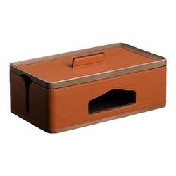 Skrytá Krabice Pro Domácí Prodlužovací Kabel Ruonai! Sedlová Kožená Masivní Dřevěná Velkokapacitní Spojovací Krabice Hdeco Stolní úložný Box