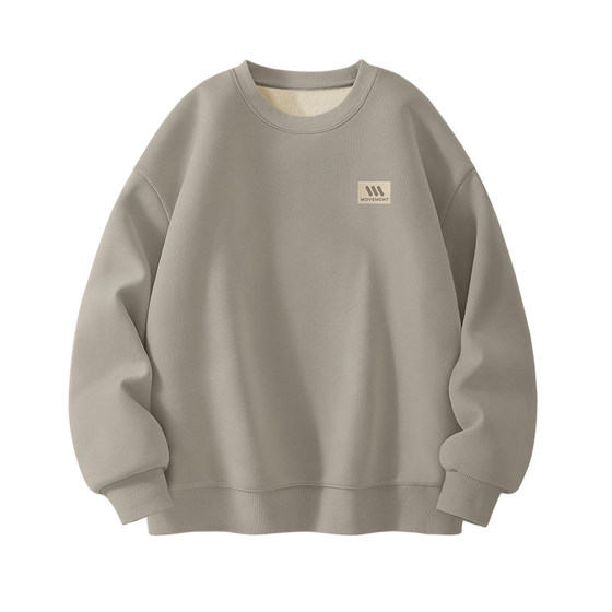 
Jeanswest men's sweatshirt plus velvet 2026 new winter clothes men's inner layer thickened warm long-sleeved men's top L