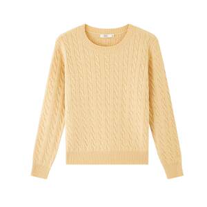 
Sanfu Pullover Women's 2025 New Winter Embroidery Decorative Twist Texture Round Neck Top Women's 515851