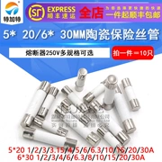 Ống cầu chì gốm 5x20mm Cầu chì 250V 6x30 1A 2A 3A 5A 8A 10A 15A 30A