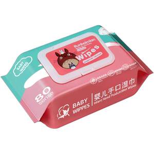[Exclusive] Wet wipes 80 large bags of infants and children's newborn hand and mouth special wet wipes for wipes faces to remove oil and wash faces for household use
