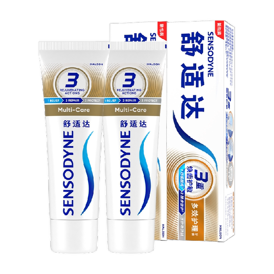 
Sensodyne Anti-Sensitive Toothpaste contains fluoride for adults, multi-effect whitening, removes yellowing, protects gums, prevents cavities, cleans mouth, freshens breath