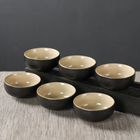 Старая Wang Ge Black Pint Pin Cup Home Ceramic чайная чашка кунг -фу чай самостоятельно чашка шесть инсталляционных инсталляционных чашек настройка