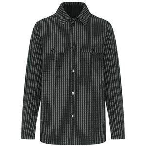
Rimula men's jacket spring and autumn fashion trend striped casual shirt jacket short version jacket jacket