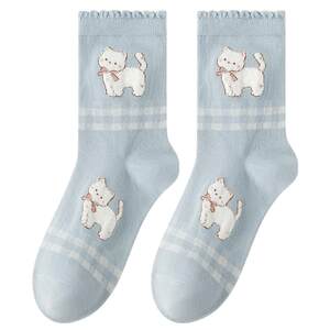 
caramella women's socks spring and autumn new women's mid-calf socks gift box cotton socks girl cute cartoon socks for women