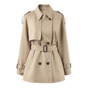 
Qiushui Yiren temperament short windbreaker jacket for women 2025 autumn and winter new style small lapel commuting versatile top