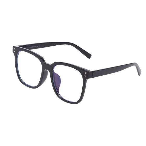 
Black-framed glasses for men, ultra-light square frame for myopia, can be matched with degrees for big faces, black flat light, large-framed eye frames for trendy women