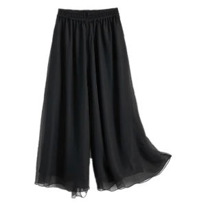 
Big red pearl chiffon skirt and pants for women high waist summer thin dance yoga literary Zen dance ancient style art exam exercise