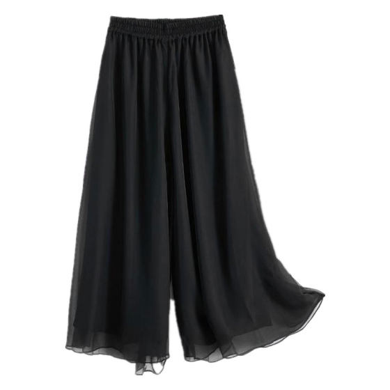 
Big red pearl chiffon skirt and pants for women high waist summer thin dance yoga literary Zen dance ancient style art exam exercise