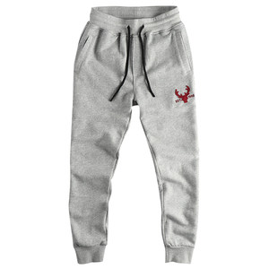 320g high gram of heavy hair rim cotton water washing stickers embroidered American casual pants men's four seasons wild sports beam pants
