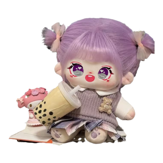 Cotton doll 20cm genuine doll girl no attribute doll plush toy dressing set official girl gift
