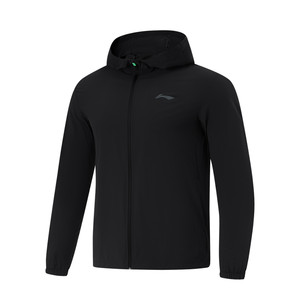 
Li Ning Sports Windbreaker Men's Hooded Simple Lightweight Ice-feel Anti-UV Running Sunscreen Jacket AFDU163