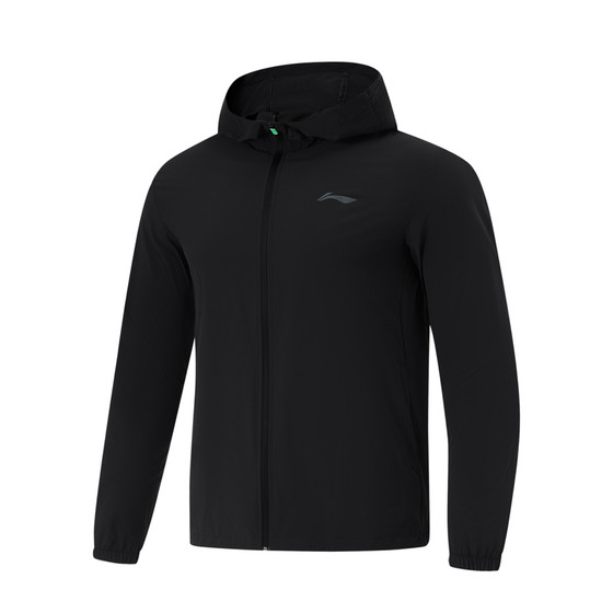 
Li Ning Sports Windbreaker Men's Hooded Simple Lightweight Ice-feel Anti-UV Running Sunscreen Jacket AFDU163