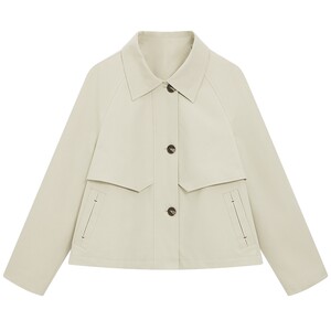
KBNE British style fashion short windbreaker for women 2026 spring new high-end casual lapel jacket