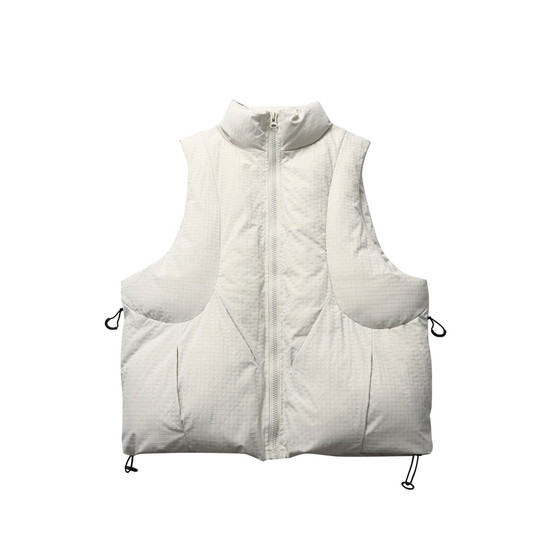 
XBRO Japanese retro workwear waffle texture cotton vest men and women stand collar thickened winter loose cotton vest