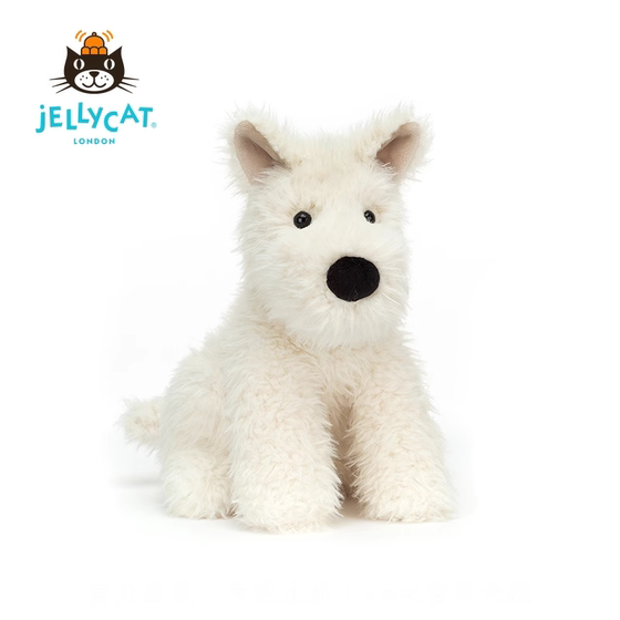 英国JELLYCAT门罗苏格兰梗犬玩偶西高地小狗毛绒玩具安抚玩偶送礼