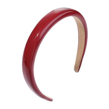 
Retro Hong Kong style ancola red pu leather headband for women 2025