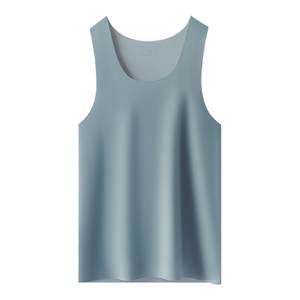 
Fenten Men's Vest Round Collar Summer Breathable Quick-Drying Sports and Fitness Base Clothes Stainless Short Sleeve Ice Silk Sweat Cypress