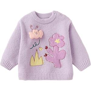 
Balabala baby knitted sweater for boys and girls winter new children's clothing baby pullover bottoming shirt thickened