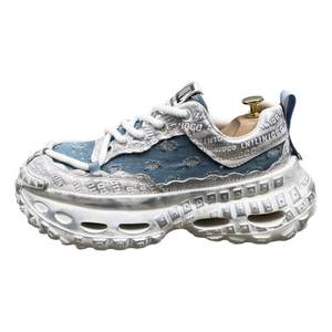 Fashion dad shoes men's 2025 autumn new Suliu ripped men's shoes heightened thick-soled tire shoes casual sports shoes