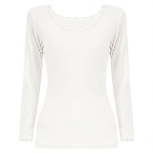 
Pure cotton thermal underwear women's lace edge white cotton sweater pure cotton base thermal top thin autumn clothes long trousers
