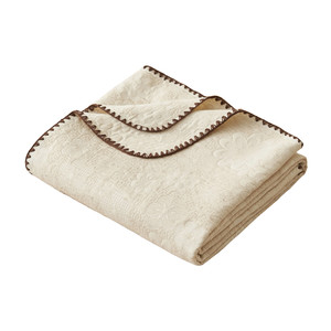 
2026 New Cotton Jacquard Blanket Cotton and Linen Breathable Cover Blanket Office Lunch Break Air Conditioning Blanket Sofa Blanket Class A