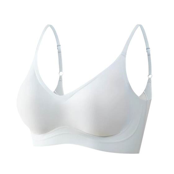 KISSY Oxygen Heart Camellia Skin Camellia Bra Vest Stainless Jelly Gel Support Small Breasts Collect Underwear Women