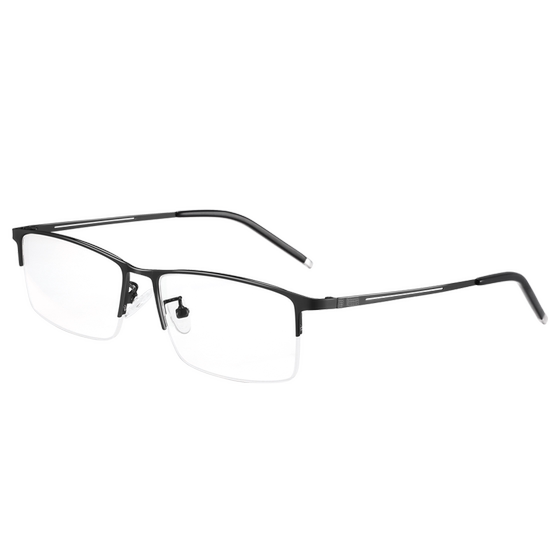 
BERTHA Zeiss Lens Business Half Frame Myopia Glasses Men's Ultra Light Anti-Blue Light Color Distortion Flat Glasses Frame