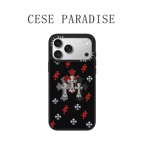 Chrome Hearts Inspired Cross Phone Case for iPhone 17, 16, 15, 14 and 13
