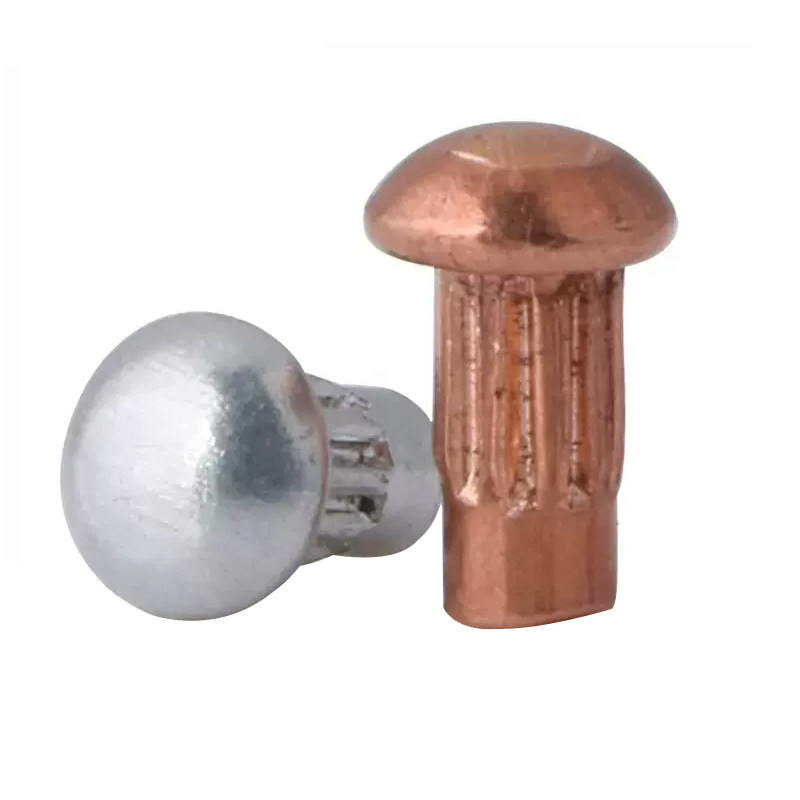 Hsbc Knurled Copper Rivets - M2/M2.5/M3 Semi-Circular Head Solid Rivets