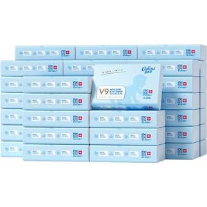 Kexin Rou V9 Baby Soft Tissue, Baby specific Super Soft Drawn Paper Cloud Soft Tissue, 100 puffs, 48 packs, 4 boxes, 12 packs