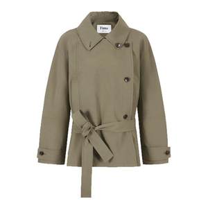 
Fan Luo Fano style widened placket design double-breasted short windbreaker jacket for women 2025 autumn new style