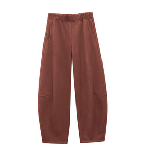 2025 winter casual drapey wide-leg pants, banana pants, sickle pants, slim elastic waist, simple sports carrot pants