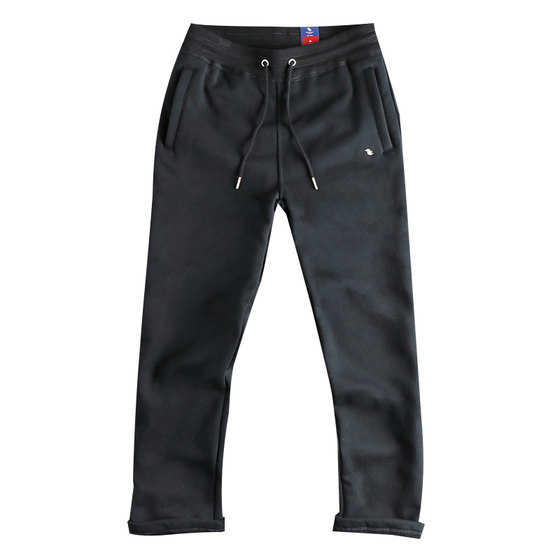 
American classic trend heavyweight plush velvet thick purple brown casual trousers men's loose straight slimming sports trousers