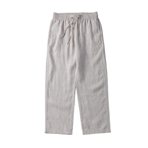 
Linen pants summer thin 100% linen old money style straight loose breathable drape commuting casual trousers for men