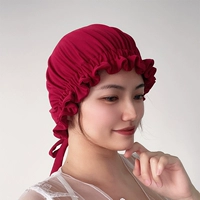 2022 Новые длинные волосы Специальные плавающие шляпы Женщина Берль -голова милая, простое лицо, лицо, небольшая окружность головы сплошной цвет взрослый