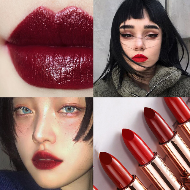 Black cherry cherry color lipstick aunt color female matte non-fading ...