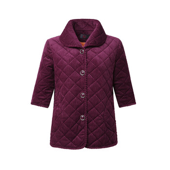 Half-sleeved cotton jacket with western style and colorful lining, mid-sleeve cotton jacket