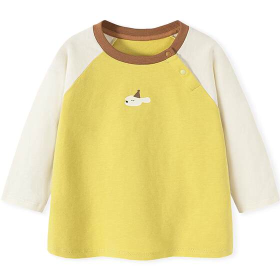 [glutinous rice T] Mini Balabala boy and girl baby children's long-sleeved T-shirt Spring pure cotton baby base shirt
