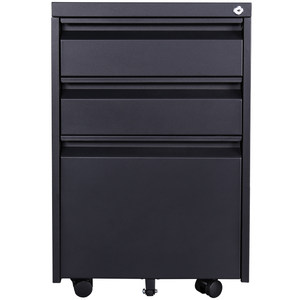 
Lalo Pure White Under Desk Mobile File Cabinet Desk Wheeled Iron Cabinet Company File Short Cabinet
